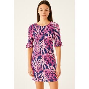 Lilly Pulitzer Navy & Pink Printed Shift Dress